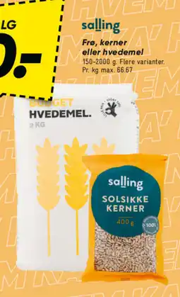 Bilka SALLING Frø, kerner eller hvedemel tilbud