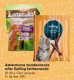Bilka Adventuros hundesnacks eller salling kattesnacks tilbud