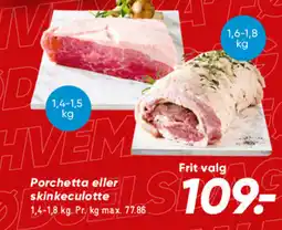 Bilka Porchetta eller skinkeculotte tilbud