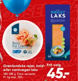Bilka Grønlandske rejer, kold eller varmrøget laks tilbud