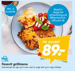 Bilka Favorit grillmenu tilbud