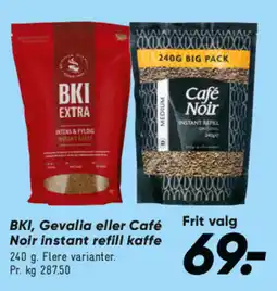 Bilka Bki, gevalia eller café noir instant refill kaffe tilbud