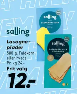 Bilka SALLING Lasagneplader tilbud