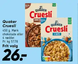 Bilka QUAKER Cruesli tilbud