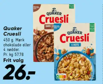 Bilka QUAKER Cruesli tilbud