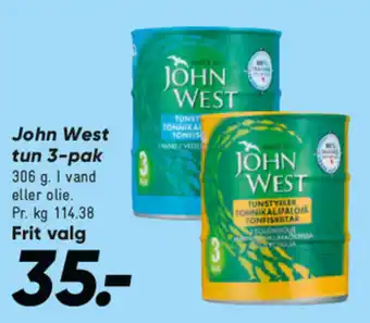 Bilka JOHN WEST Tun 3-pak tilbud