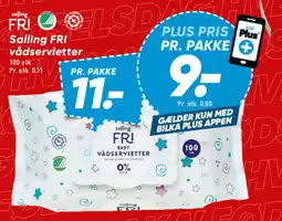 Bilka SALLING Fri vådservietter tilbud