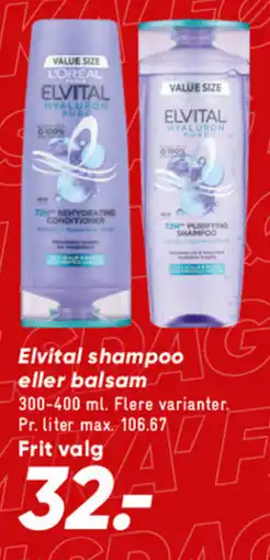 Bilka ELVITAL Shampoo eller balsam tilbud