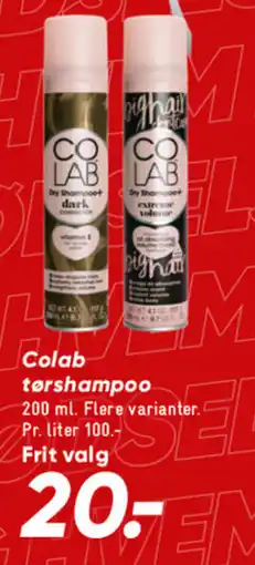 Bilka COLAB Tørshampoo tilbud