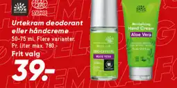 Bilka Urtekram deodorant eller håndcreme tilbud