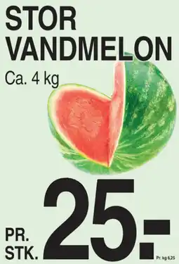ABC Lavpris Stor vandmelon tilbud