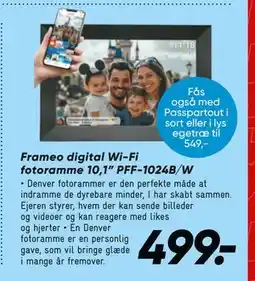 Bilka Frameo digital Wi-Fi fotoramme 10,1” PFF-1024B/W, DKK 499 tilbud