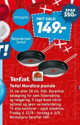 Bilka Tefal Nordica pande, DKK 149 tilbud
