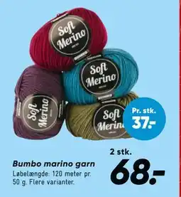Bilka Bumbo marino garn, DKK 68 tilbud
