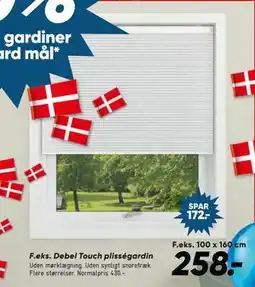 Bilka Debel Touch plisségardin, DKK 258 tilbud