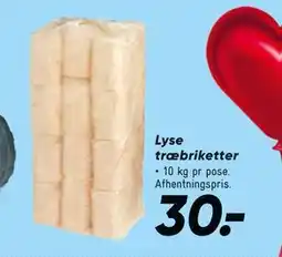 Bilka Lyse træbriketter, DKK 30 tilbud