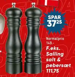 Bilka Salling salt & pebersæt, DKK 111.75 tilbud