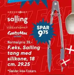 Bilka Salling tang med silikone, 18 cm., DKK 29.25 tilbud