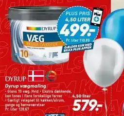 Bilka Dyrup vægmaling, DKK 579, App-pris tilbud