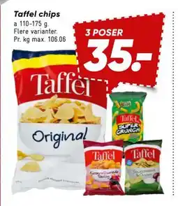 Bilka Taffel chips, DKK 35 tilbud