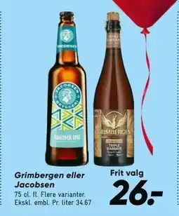 Bilka Grimbergen eller Jacobsen, DKK 26 tilbud