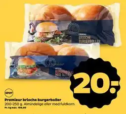 Netto Premieur brioche burgerboller, DKK 20 tilbud
