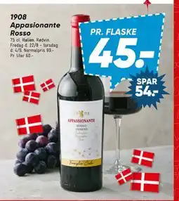 Bilka 1908 Appasionante Rosso, DKK 45 tilbud