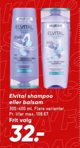 Bilka Elvital shampoo eller balsam, DKK 32 tilbud