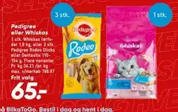Bilka Pedigree eller Whiskas, DKK 65 tilbud