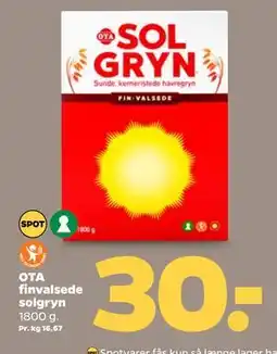 Netto OTA finvalsede solgryn, DKK 30 tilbud