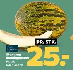 Netto Stor grøn honningmelon, DKK 25 tilbud