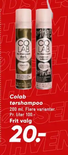 Bilka Colab tørshampoo, DKK 20 tilbud