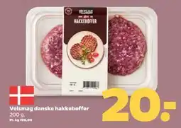 Netto Velsmag danske hakkebøffer, DKK 20 tilbud