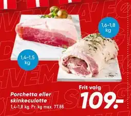 Bilka Porchetta eller skinkeculotte, DKK 109 tilbud