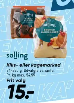 Bilka Kiks- eller kagemarked, DKK 15 tilbud