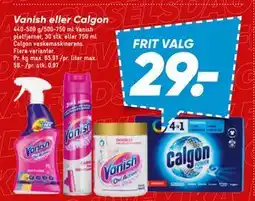 Bilka Vanish eller Calgon, DKK 29 tilbud