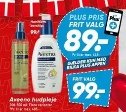 Bilka Aveeno hudpleje, DKK 99, App-pris tilbud