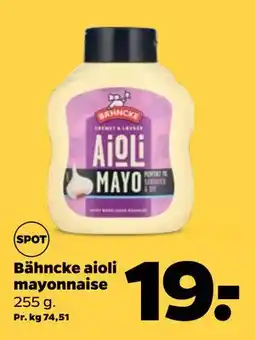 Netto Bähncke aioli mayonnaise, DKK 19 tilbud