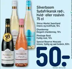 REMA 1000 Silverboom Sydafrikansk rød-, hvid- eller rosévin 75 cl, DKK 50 tilbud