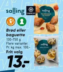 Bilka Brød eller baguette, DKK 13 tilbud