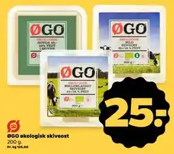 Netto ØGO økologisk skiveost, DKK 25 tilbud