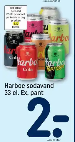 REMA 1000 Harboe sodavand 33 cl. Ex. pant, DKK 2 tilbud