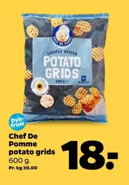 Netto Chef De Pomme potato grids, DKK 18 tilbud