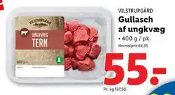 Lidl Gullasch af ungkvæg, DKK 55 tilbud