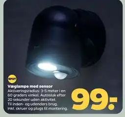 Netto Væglampe med sensor, DKK 99 tilbud