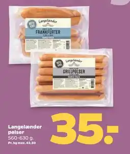 Netto Langelænder pølser, DKK 35 tilbud