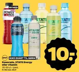 Netto Powerade, STATE Energy eller vitamin, DKK 10 tilbud