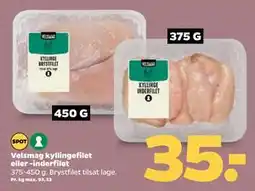 Netto Velsmag kyllingefilet eller -inderfilet, DKK 35 tilbud