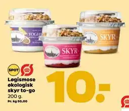 Netto Løgismose økologisk skyr to-go, DKK 10 tilbud