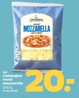 Netto La Campagna revet mozzarella, DKK 20 tilbud